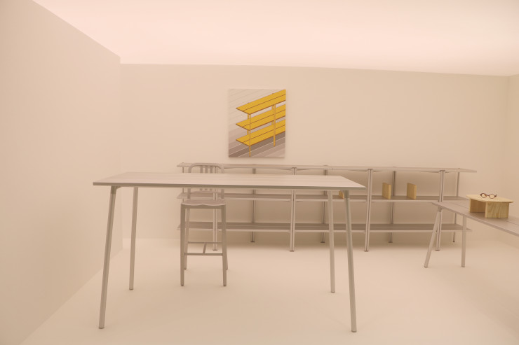 Tables et étagères ultra-light Run de Sam Hecht et Kim Colin en aluminium (Emeco).