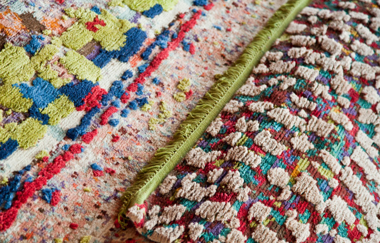 Les tapis de la collection « Lost Weave » déclinent laine, soie et crin.