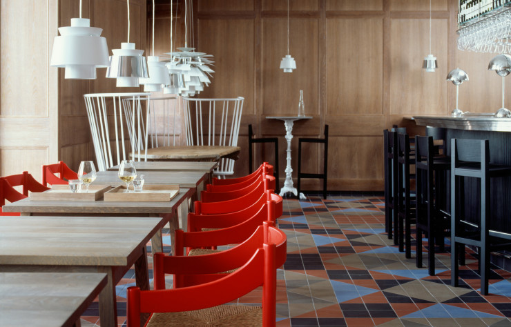 L’aménagement intérieur du restaurant Matbaren au Grand Hôtel de Stockholm.