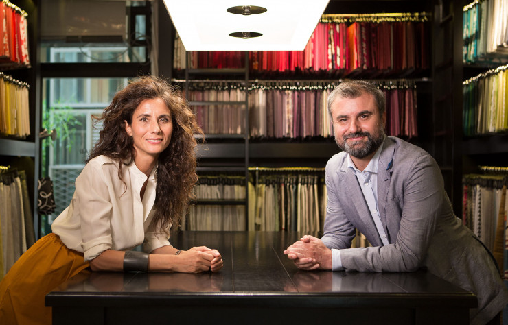 Caterina et Raffaele Fabrizio, les enfants des fondateurs de Dedar, société qui a vu le jour en 1976.