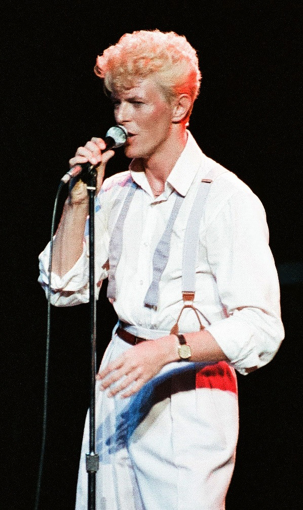 David Bowie lors de la tournée « Serious Moonlight » en 1983.