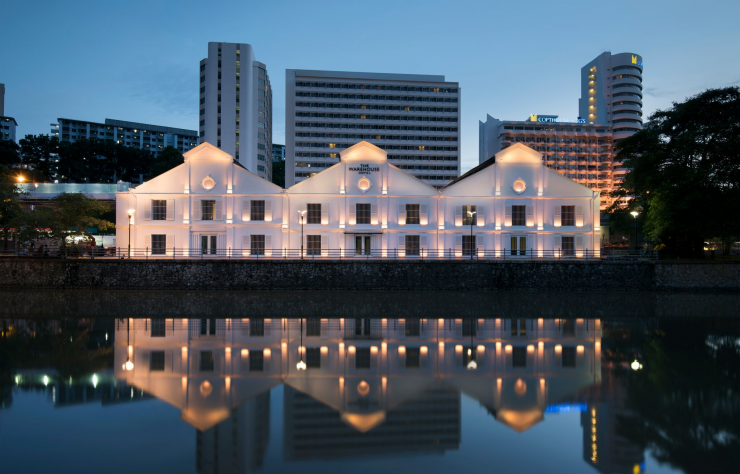 Le Warehouse Hotel, en bordure de la rivière Singapour.