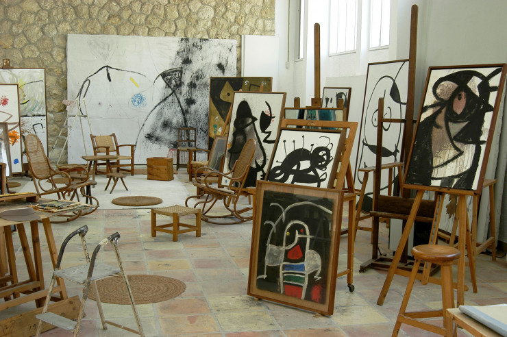L’atelier de l’artiste à la Fundacio Pilar y Joan Miro.