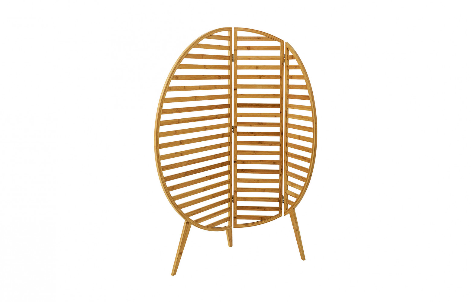 Paravent « Bamboo » en bambou naturel, design Betina Stamp, Bloomingville chez Made in Design.