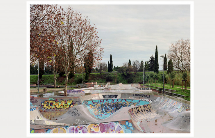Skatepark à Nîmes (Gard).