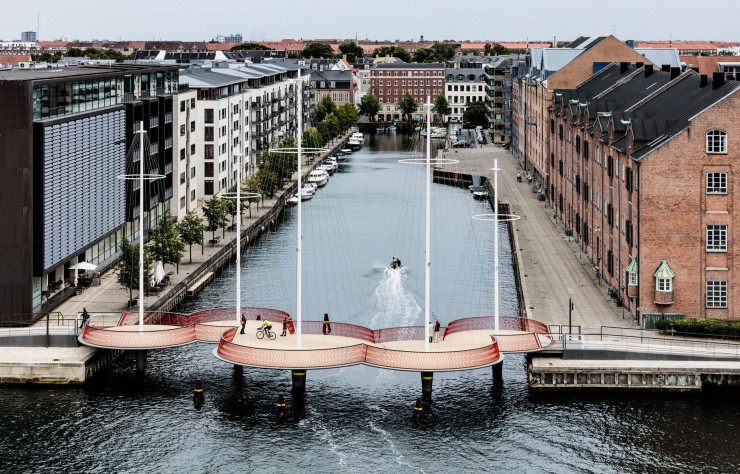 Le Cirkelbroen, pont signé Olafur Eliasson à Copenhague (2015).