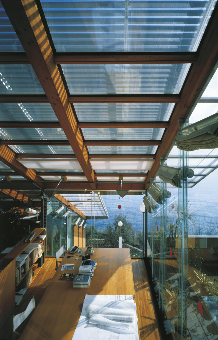 Le studio de Renzo Piano est rempli de croquis et maquettes.