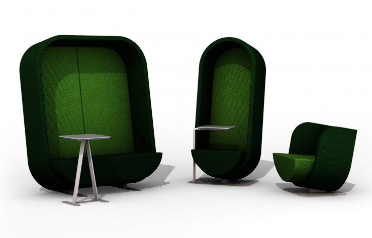 Disponible en 70 cm ou 140 cm de largeur, « Igloo » se décline également dans un fauteuil aux dimensions plus compactes.