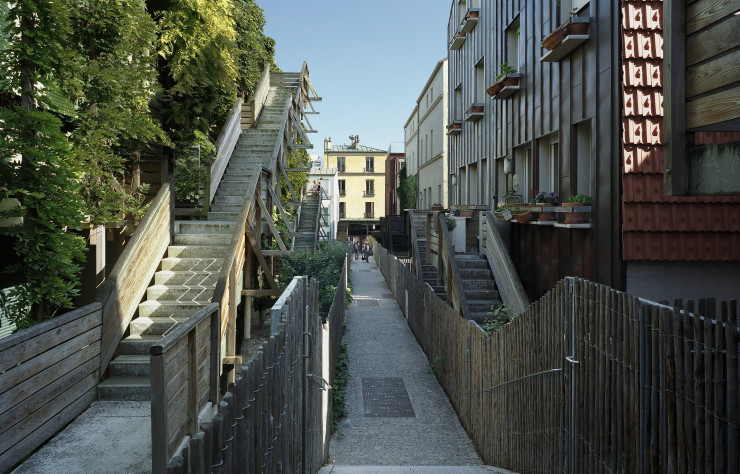 Dans l’Est parisien, l’Eden Bio accueille des logements et studios d’artistes (2009).
