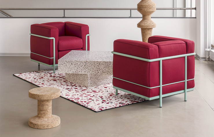 Le Swiss Design Lounge, un espace pour redécouvrir les grands classiques comme les projets plus contemporains du mobilier helvète. Comme, ici, avec des classiques du Corbusier ou édités chez Vitra.