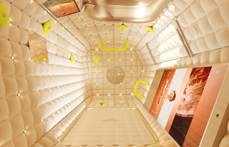 L’intérieur de la capsule de tourisme spatial Axiom, pensée par Starck.