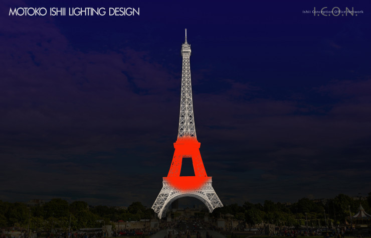 Motoko Ishii et Akari-Lisa Ishii présenteront un lever de soleil sur une tour Eiffel en robe de lumière les 14 et 15 septembre.