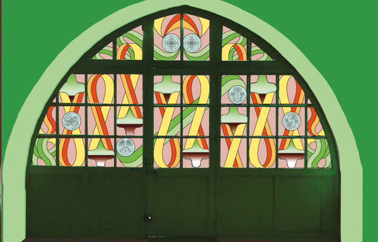 Pour réaliser le vitrail Olu Nolum de son Jardin d’hiver, Pierre Marie a fait appel aux Ateliers Duchemin.