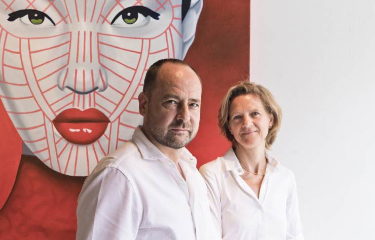 Pieter Compernol et Stephanie Grusenmeyer, les créateurs belges du label de design P. Tendercool dans leur boutique-showroom de Chaoren Krung, juste en face de Warehouse 30.