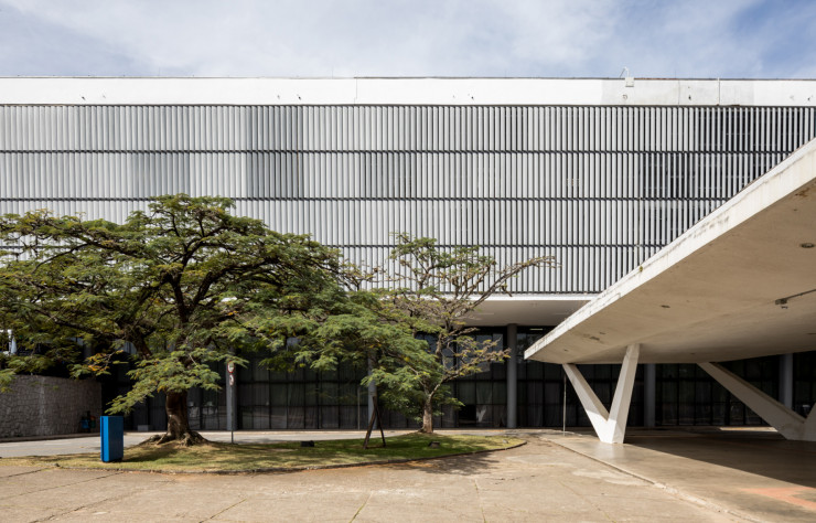 Le pavillon Ciccillo Matarazzo, construit entre 1951 et 1954 selon les plans d’Oscar Niemeyer.