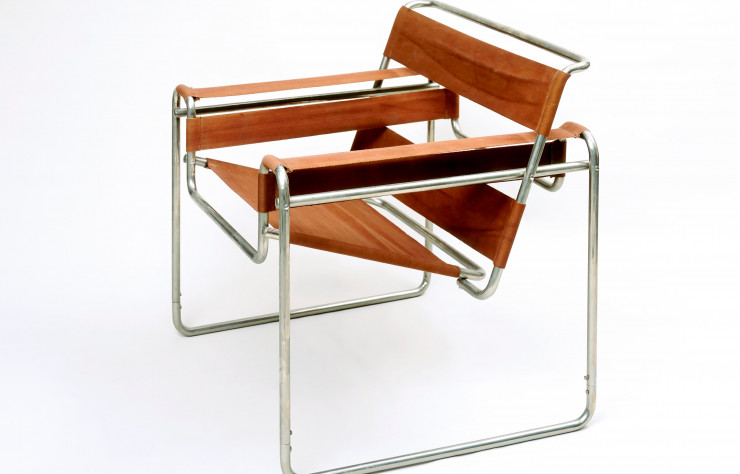 Le fauteuil B3 « Wassily » de Marcel Breuer.