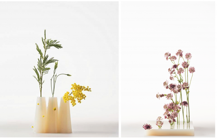 Deux compositions florales de la designer.