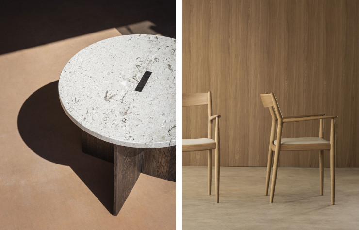 Table basse « N-ST01 »  et chaise « N-DC01 » de Norm Architects et Keiji Ashizawa Design.
