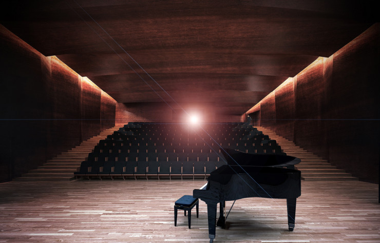 Image de synthèse du futur auditorium.