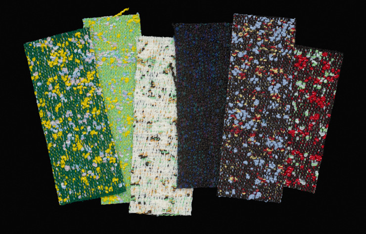 Collection 2019 de textiles mouchetés, design Raf Simons (Kvadrat).