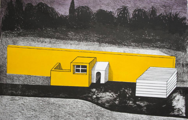 Projet de maison jaune d’Ettore Sottsass.
