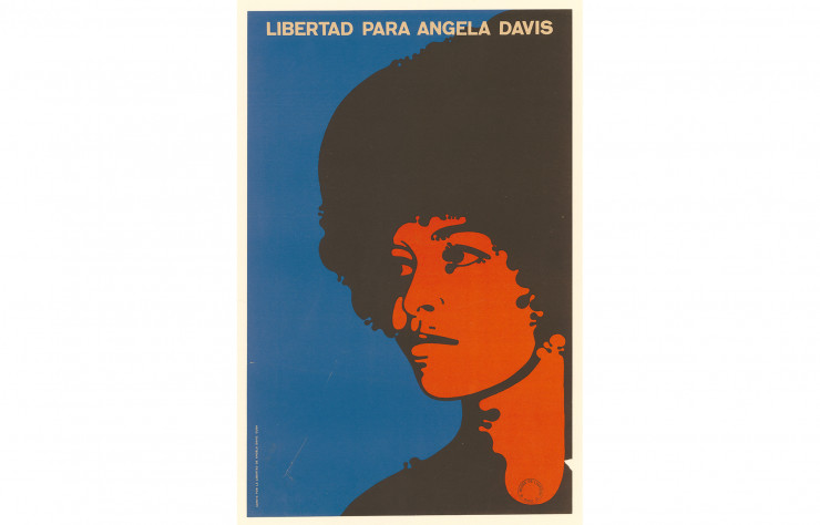 Félix Beltrán, « Libertad para Angela Davis », Comite cubano por la libertad de Angela Davis, 1971, sérigraphie.