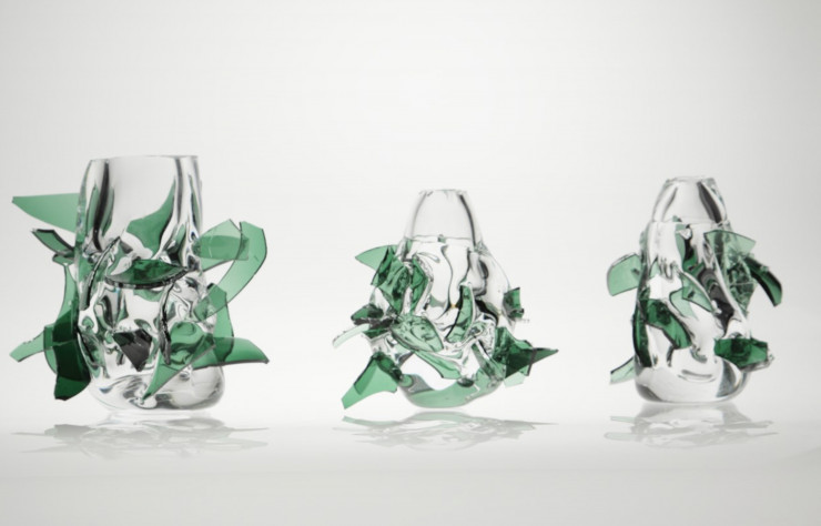 Les vases de la série Intouchable mettent en avant l’ambivalence existante entre la beauté et la fragilité du verre.