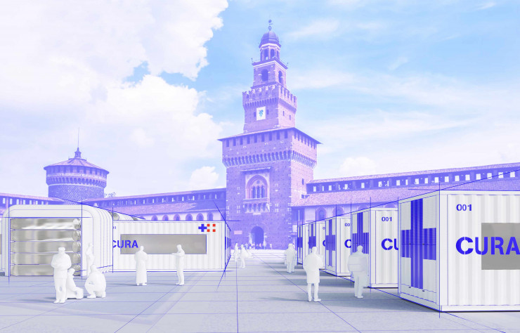 Les modules sanitaires Cura de Carlo Ratti, bientôt déployés devant le Castello de Milan ?