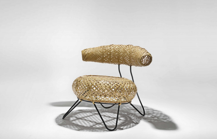 La Bamboo Basket Chair d’Isamu Noguchi et Isamu Kenmochi (1950).