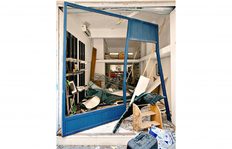Le studio beyrouthin de David/Nicolas après l’explosion du 4 août 2020.