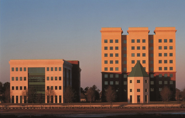 Bâtiment réalisé pour des bureaux Disney à Orlando (Floride, 1991-1993).