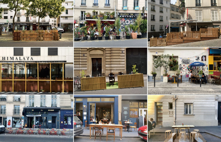 Terrasses éphémères, extrait de la série réalisée dans Paris par l’agence Encore Heureux en 2020.
