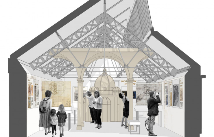 Projet d’agrandissement et de rénovation de la nouvelle aile dédiée à l’exposition Léonard de Vinci architecte et urbaniste, par les architectes de Chaix et Morel.