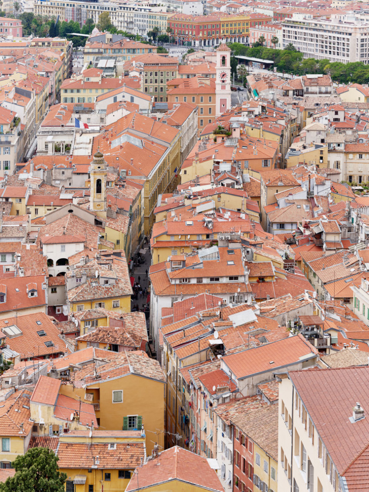 Le Vieux-Nice et son urbanisme hérité du royaume de Piémont-Sardaigne.