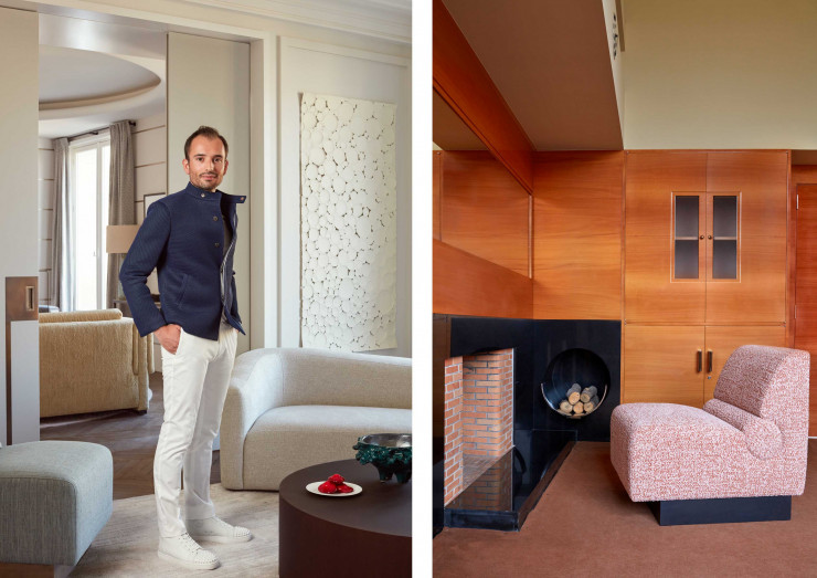 L’architecte d’intérieur Fabrice Juan, sensible à l’artisanat de haute facture, a conçu le fauteuil Capsule cosy.