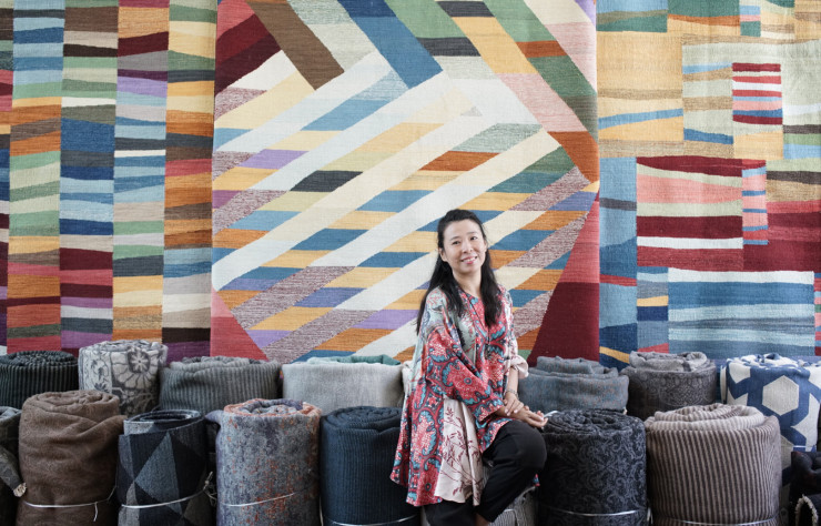 Yu Li Min a signé pour la marque de design brésilien By Kamy une collection de tapis en technicolor.