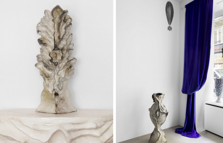Les vases et sculptures à souvenir de forme de Bella Hunt & Ddc et Emmanuelle Luciani sont à retrouver au sein de la Sainte Anne Gallery.