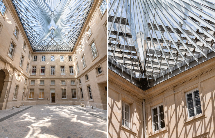 Un projet soutenu par les Fondations Velux : la création d’une verrière au-dessus de la cour de l’Intendant, de l’hôtel de la Marine, à Paris, par Hugh Dutton.