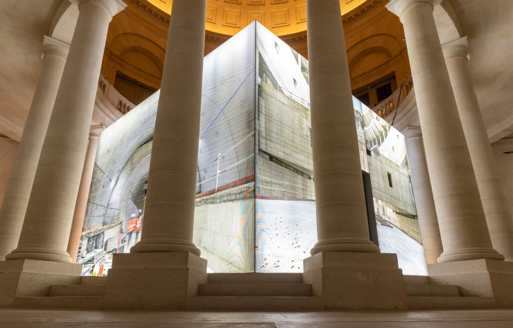 Dans l’Espace Richaud, à Versailles, le pavillon « Grand Paris Express » est le fruit d’une collaboration entre la Société duGrand Paris et l’architecte Dominique Perrault.