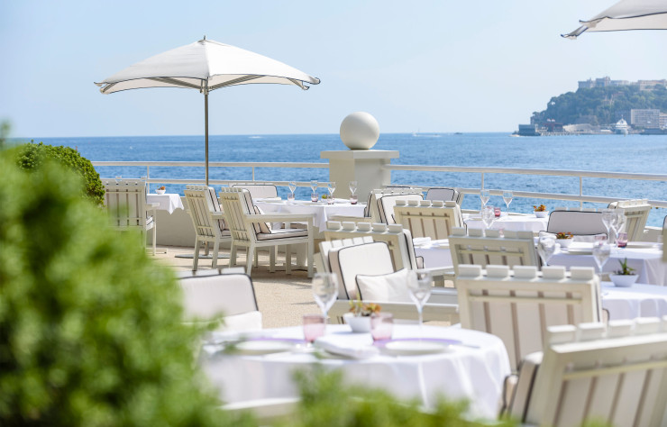 La terrasse du restaurant Elsa, à l’hôtel Monte-Carlo Beach.