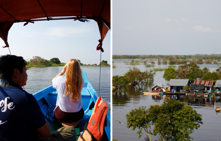 En parallèle des moments de création, les designers explorent également le Cambodge, comme ici sur le lac Tonlé Sap.